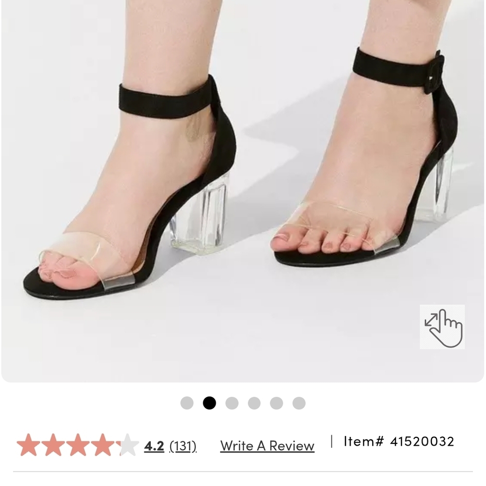 Torrid Black and Clear Block Heels